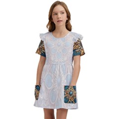 Pattern 1 Muster 7 Kids  Frilly Sleeves Pocket Dress by 2607694c