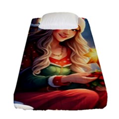 Christmas Greetings Fitted Sheet (single Size) by 2607694c