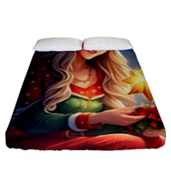 Christmas Greetings Fitted Sheet (queen Size) by 2607694c