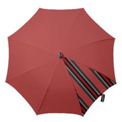 Rosa Grau Streifen Hook Handle Umbrellas (medium) by 2607694c