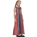 Rosa Grau Streifen Kids  Satin Sleeveless Maxi Dress View3