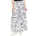 Big Collection With Hand Drawn Objects Valentines Day Maxi Chiffon Skirt View1