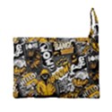 Boom Bang Art Crazy Drawing Graffiti Hello Retro Sayings Yellow Premium Foldable Grocery Recycle Bag View3