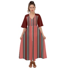 Dunkelrot4 Rosa Grau Streifen Dunkelrot3 Kimono Sleeve Boho Dress by 2607694c