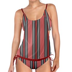 Dunkelrot4 Rosa Grau Streifen Dunkelrot3 Tankini Set by 2607694c