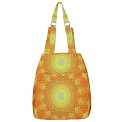 Sunshine Sunny Sun Abstract Yellow Center Zip Backpack by Ravend