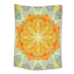 Sunshine Sunny Sun Abstract Yellow Medium Tapestry by Ravend