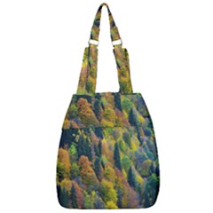 Forest Trees Leaves Fall Autumn Nature Sunshine Center Zip Backpack by Ravend