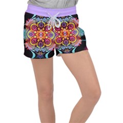 Pink Florales Muster Women s Velour Lounge Shorts by 2607694c