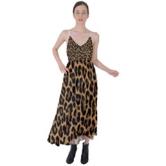 Tiger Skin Art Pattern Tie Back Maxi Dress by Ket1n9