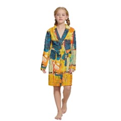 Wall Art Kids  Long Sleeve Velvet Lounge Robe by Azkajaya