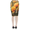 Yellow Butterfly Flower Midi Wrap Pencil Skirt View2