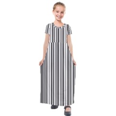 Barcode Pattern Kids  Short Sleeve Maxi Dress by Ket1n9