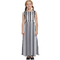 Barcode Pattern Kids  Satin Sleeveless Maxi Dress by Ket1n9