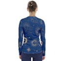 Seamless Galaxy Pattern V-Neck Long Sleeve Top View2