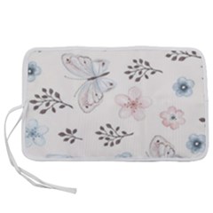 Butterflies Cute Flower Pastel Pattern Pen Storage Case (l) by Loisa77