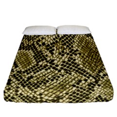 Yellow Snake Skin Pattern Fitted Sheet (california King Size) by Ket1n9