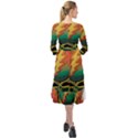 Grateful Steal Your Face Deadhead Hippie Logo Symbol Ruffle End Midi Chiffon Dress View2