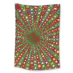 Emoji Hearts Valentine Universe Large Tapestry by Paksenen