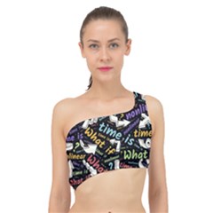 Time Nonlinear Curved Linear Spliced Up Bikini Top  by Paksenen