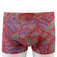 Love Hearts Valentines Connection Men s Boxer Briefs by Paksenen