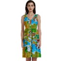 World Map Sleeveless Dress With Pocket View1