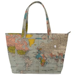 Vintage World Map Back Pocket Shoulder Bag  by Ket1n9