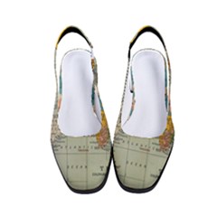 Vintage World Map Women s Classic Slingback Heels by Ket1n9