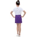 White pentacle and purple pattern Kids  Tennis Skirt View2