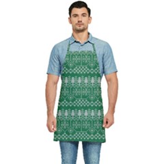 Christmas Knit Digital Kitchen Apron by Mariart