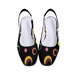 Abstract Background Retro 60s 70s Women s Classic Slingback Heels by Apen