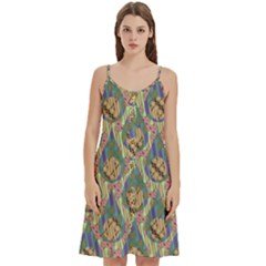 Tribal Background Boho Batik Women s Spaghetti Strap Pullover Cami Dress by anzea