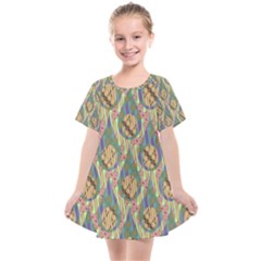 Tribal Background Boho Batik Kids  Smock Dress by anzea