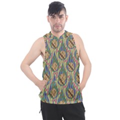 Tribal Background Boho Batik Men s Sleeveless Hoodie by anzea