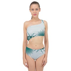 Illustrations Foliage Background Border Spliced Up Two Piece Swimsuit by anzea