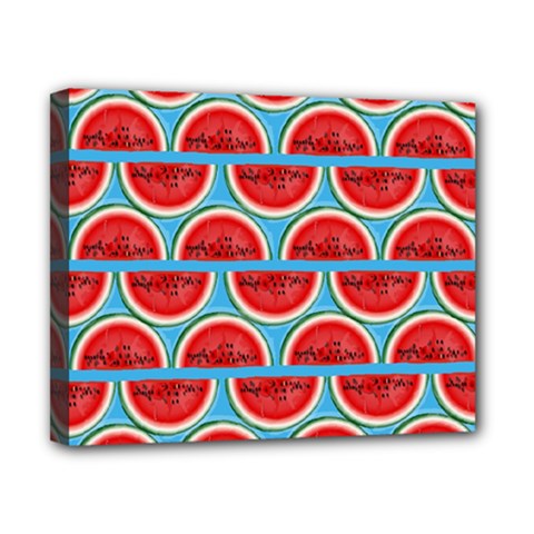 Illustrations Watermelon Texture Pattern Canvas 10  X 8  (stretched) by anzea