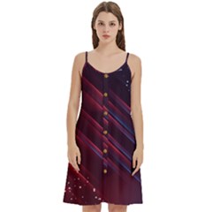 Illustrations Space Purple Women s Spaghetti Strap Pullover Cami Dress by anzea