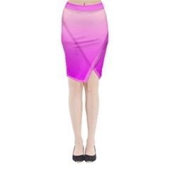 Gradient Pink - Pastel Yellow Pink Rosa Midi Wrap Pencil Skirt by 2607694c