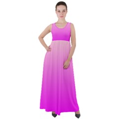 Gradient Pink - Pastel Yellow Pink Rosa Empire Waist Velour Maxi Dress by 2607694c