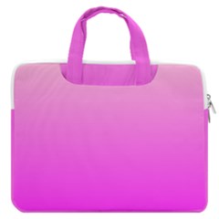 Gradient Pink - Pastel Yellow Pink Rosa Macbook Pro 15  Double Pocket Laptop Bag  by 2607694c