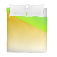 Gradient  Green, Yellow Duvet Cover Double Side (full/ Double Size) by 2607694c