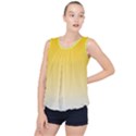 Gradient  green, yellow Bubble Hem Chiffon Tank Top View1