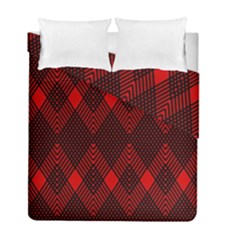 Muster Rot Schwarz Duvet Cover Double Side (full/ Double Size) by 2607694c