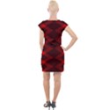 pattern black red Cap Sleeve Bodycon Dress View2