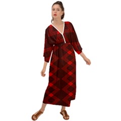 Pattern Black Red Grecian Style  Maxi Dress by 2607694c