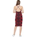 pattern black red Bodycon Cross Back Summer Dress View2