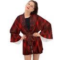 pattern red black, Long Sleeve Kimono View1