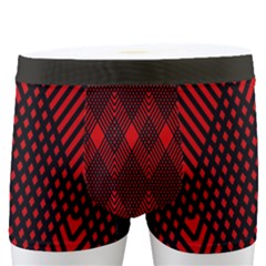 Pattern, Red, Black,  Men s Boxer Briefs by 2607694c