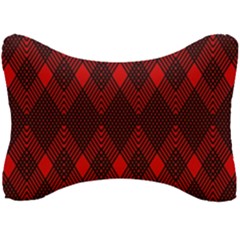 Pattern, Red, Black,  Seat Head Rest Cushion by 2607694c