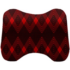 Pattern, Red, Black,  Head Support Cushion by 2607694c